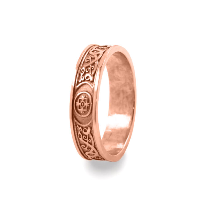 GWR2080 Gents Celtic Classic Wedding Ring Rose Gold