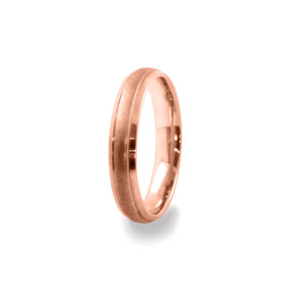 GWR2084 Gents Brushed Centre Rose Gold Wedding Ring