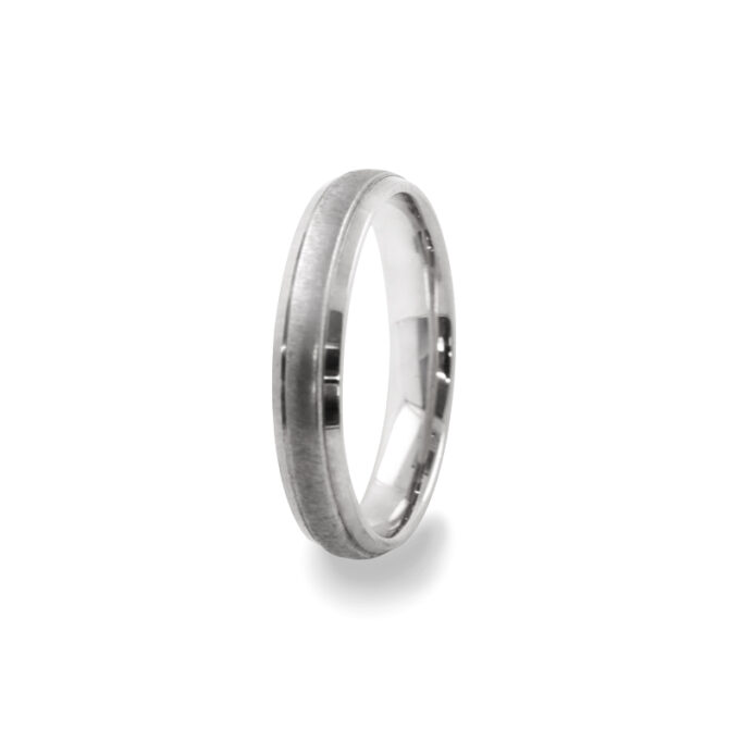 GWR2084 Gents Middle Brushed Platinum Palladium Wedding Ring