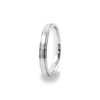 GWR2086 Gents Middle Brushed Platinum Palladium Wedding Ring