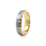 GWR3146 Gents 6mm 9k Yellew Gold Sides & Palladium Wedding Ring