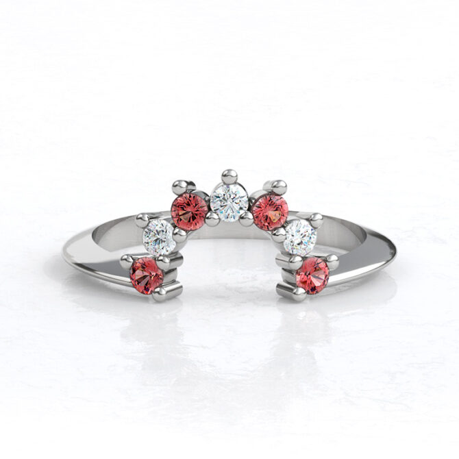 sb3317-0.35ct-lab-grown-ruby-and-diamond-curved-wedding-band-image-2