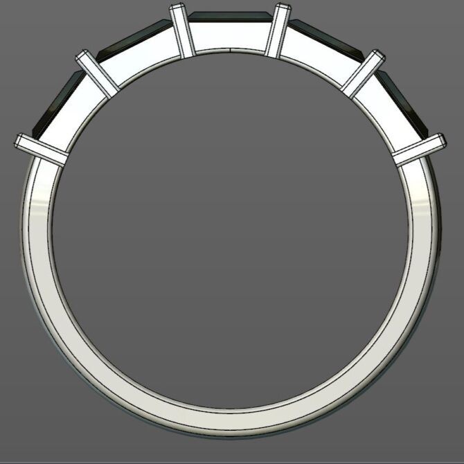 Custom Made Baguette Cut Wedding Ring SB3384 image 3
