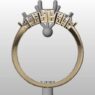 Custom Made Curved Diamond Set Wedding Ring SB3355 image 3