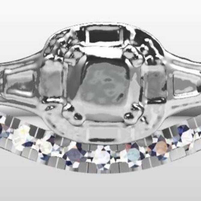 Custom Made Curved Wedding Ring SB3553 image 1