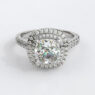 Custom Made Cushion Cut Side Stone Engagement Ring SB3744 image 1