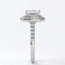 Custom Made Cushion Cut Side Stone Engagement Ring SB3744 image 3