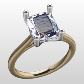 Custom Made Cushion Cut Solitaire Engagement Ring SB3333 image 2