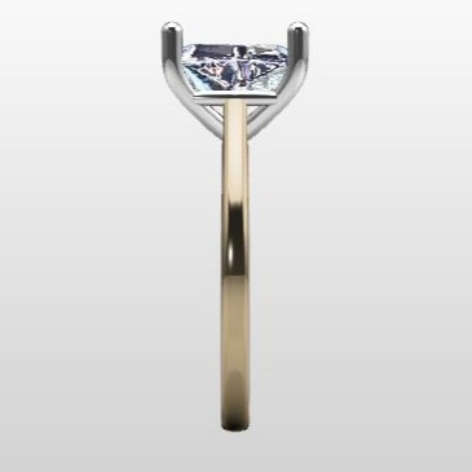 Custom Made Cushion Cut Solitaire Engagement Ring SB3333 image 4