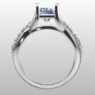 Custom Made Cushion Cut Twisted Side Stone SB3293 image 3