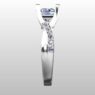 Custom Made Cushion Cut Twisted Side Stone SB3293 image 4