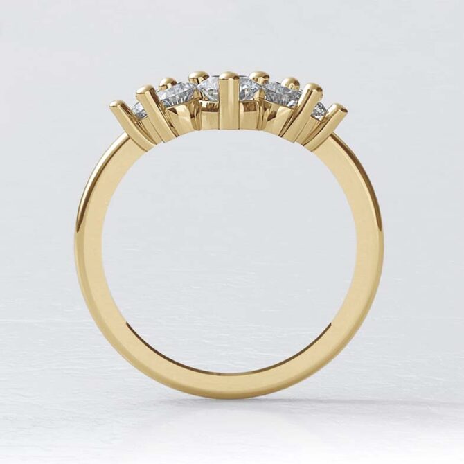 Custom Made Diamond Set Curved Wedding Ring SB3331 image 2