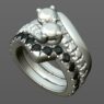 Custom Made Diamond Set Curved Wedding Ring SB3349 image 2