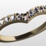 Custom Made Diamond Set V-Shape Wedding Ring SB3562 image 2