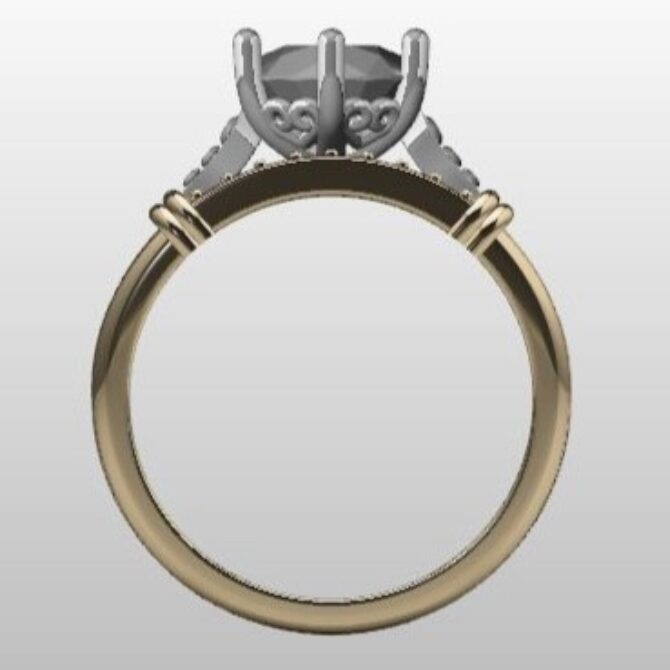 Custom Made Diamond Set Wedding Ring SB3393 image 3