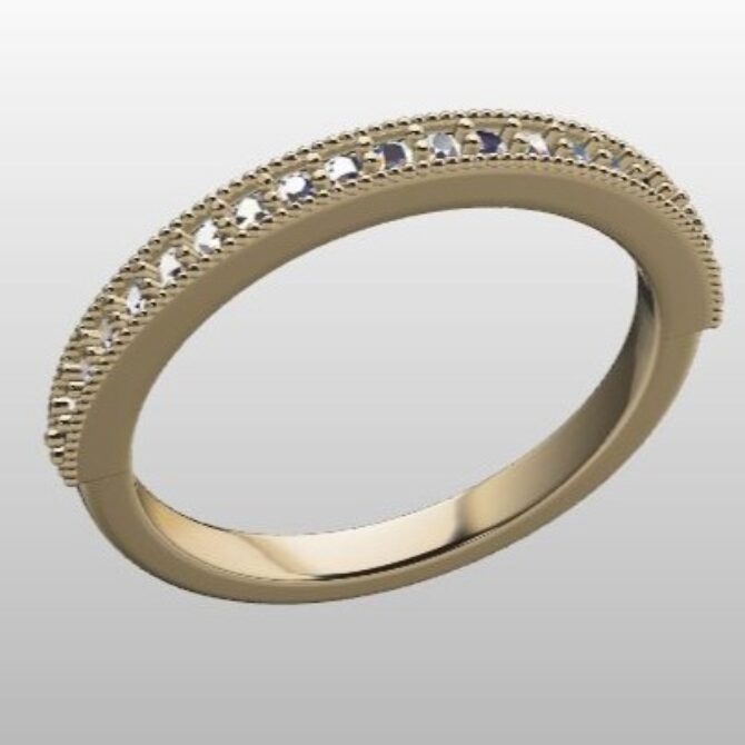 Custom Made Diamond Set Wedding Ring SB3403 image 2