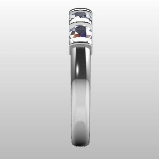 Custom Made Diamond Set Wedding Ring SB3432 image 4