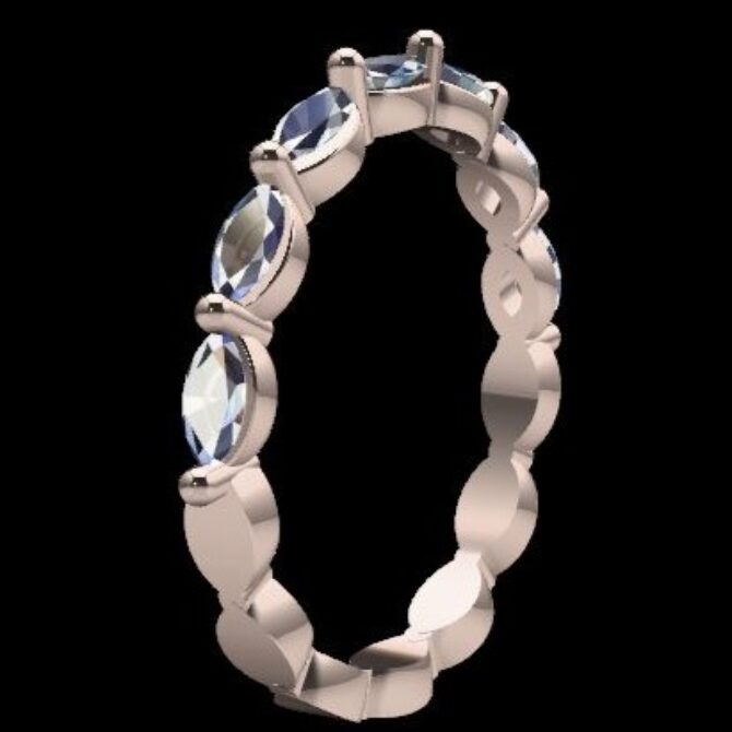 Custom Made Diamond Set Wedding Ring SB3506 image 2