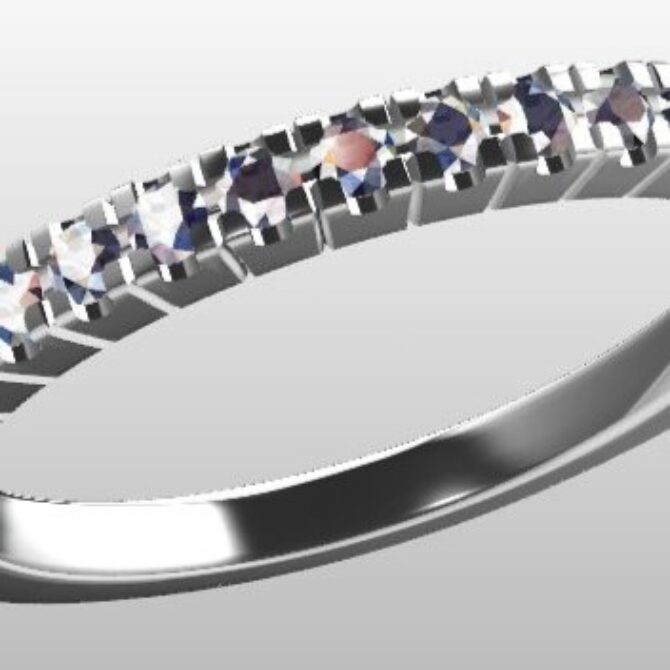 Custom Made Diamond Set Wedding Ring SB3533 image 2