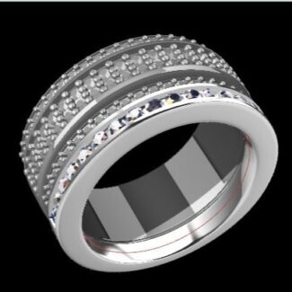 Custom Made Diamond Set Wedding Ring SB3534 image 2