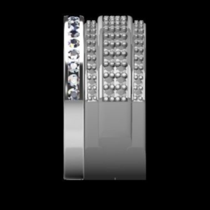 Custom Made Diamond Set Wedding Ring SB3534 image 4