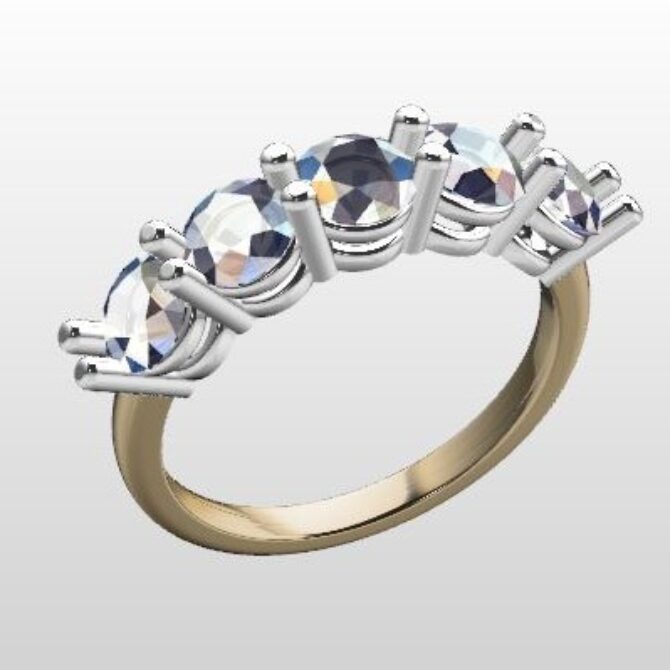 Custom Made Diamond Set Wedding Ring SB3551 image 2