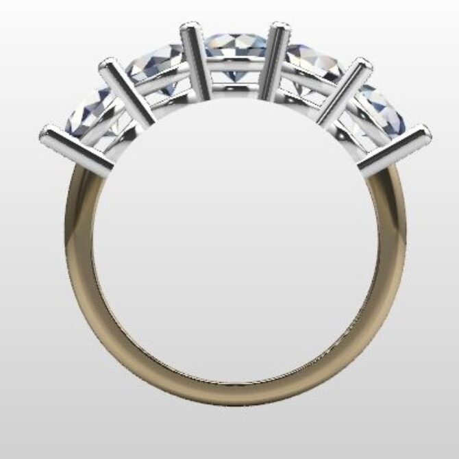 Custom Made Diamond Set Wedding Ring SB3551 image 3