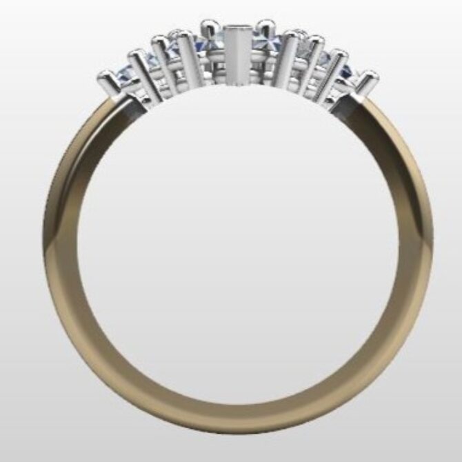 Custom Made Diamond Set Wedding Ring SB3577 image 3