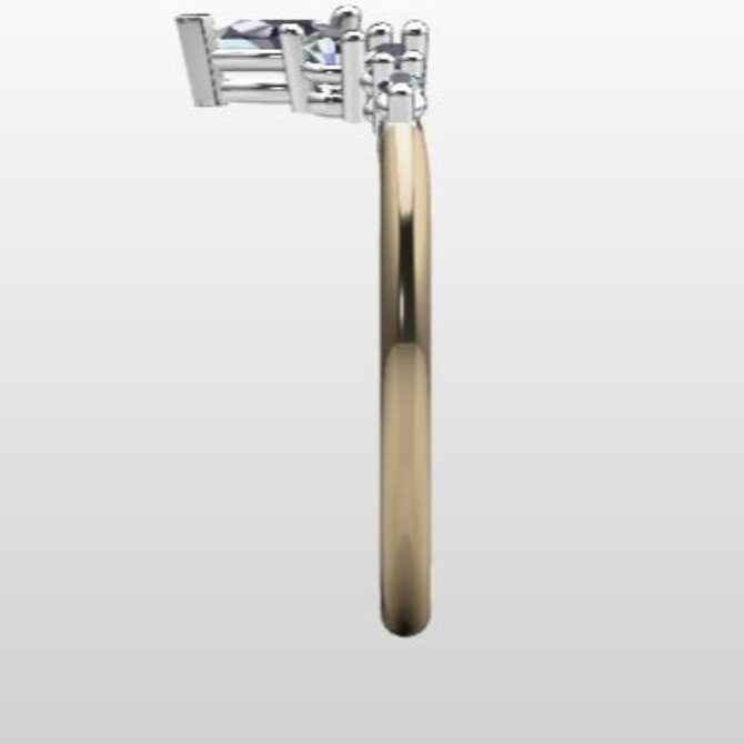 Custom Made Diamond Set Wedding Ring SB3577 image 4