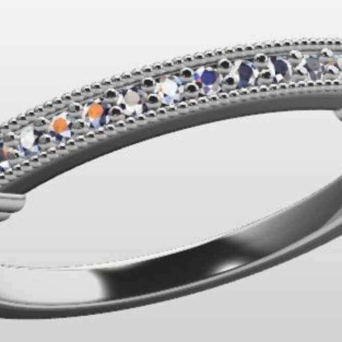 Custom Made Diamond Set Wedding Ring SB3701 image 2