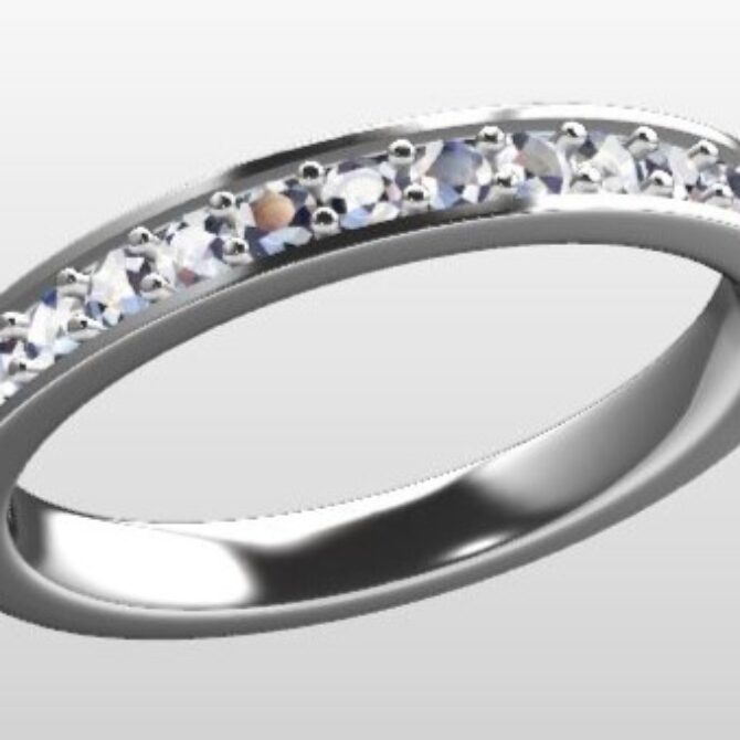 Custom Made Diamond Set Wedding Ring SB3710 image 2