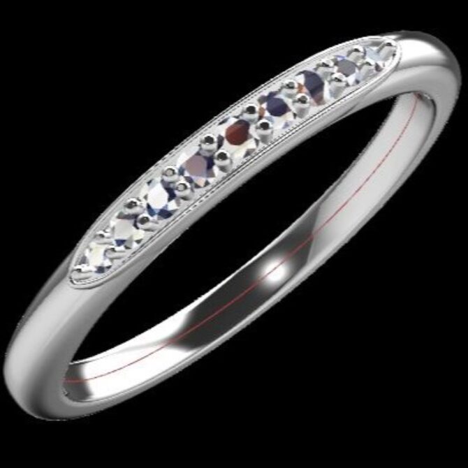 Custom Made Diamond Set Wedding Ring SB3716 image 2