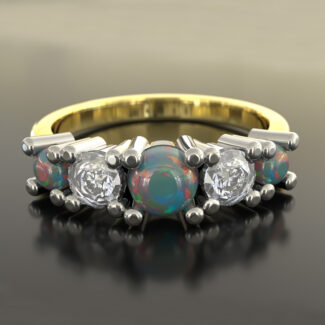 Custom Made Diamond and Gemstone Eternity Ring SB3695 image 2