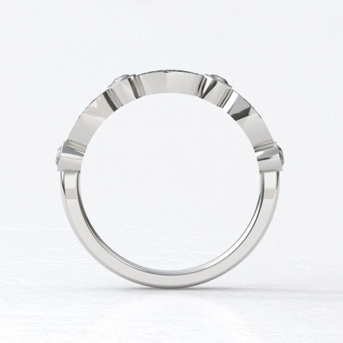 Custom Made Diamond and Gemstone Wedding Ring SB3561 image 2
