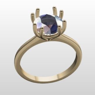 Custom Made Eight Claw Round Cut Solitaire Engagement Ring SB3601 image 2