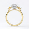 Custom Made Emerald Cut Side Stone Engagement Ring SB3363 image 2