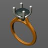 Custom Made Four-Claw Round Cut Solitaire Engagement Ring SB3386 image 2
