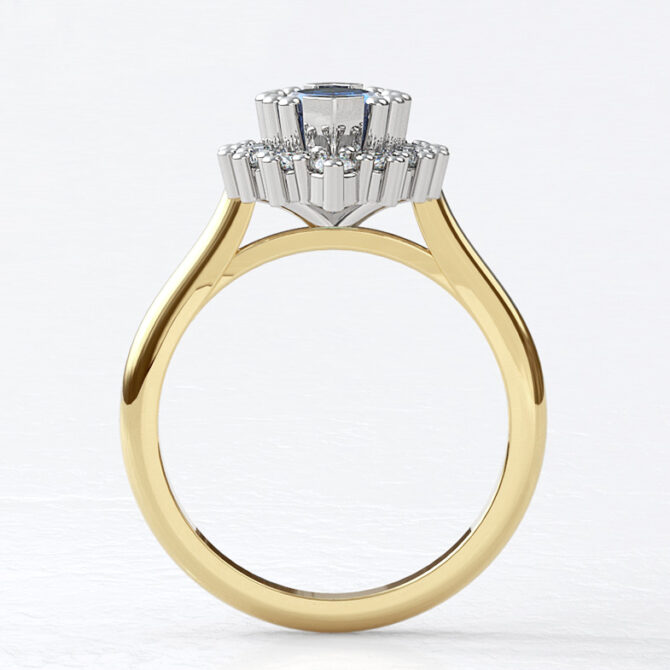 Custom Made Halo Engagement Ring SB3923 V2 image 1