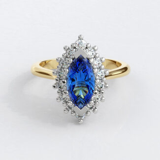 Custom Made Halo Engagement Ring SB3923 V2 image 3