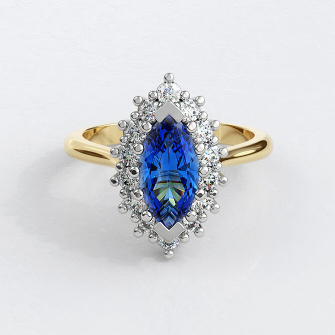 Custom Made Halo Engagement Ring SB3923 V2 image 3