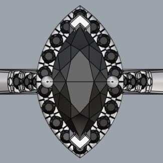 Custom Made Oval Cut Side Stone Engagement Ring SB3419 image 1