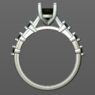 Custom Made Oval Cut Side Stone Engagement Ring SB3924V5 image 3