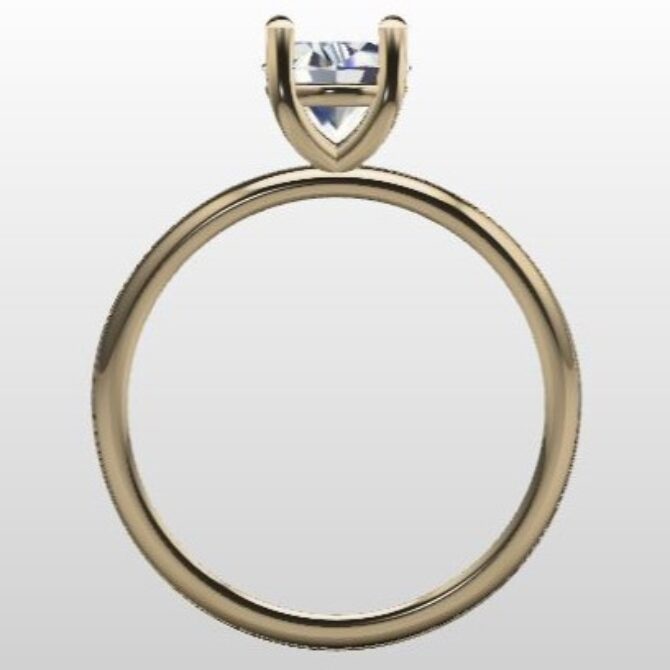 Custom Made Oval Cut Solitaire Engagement Ring SB3472 image 3
