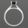 Custom Made Oval Side Stone Engagement Ring SB3949 image 3
