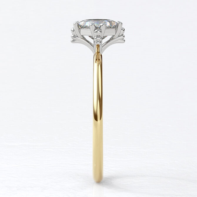 Custom Made Princess Cut Engagement Ring SB3499 image 3