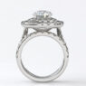 Custom Made Round Cut Double Halo Engagement Ring and Wedding Ring SB3464 image 3
