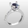 Custom Made Round Cut Side Stone Engagement Ring SB3394 image 2