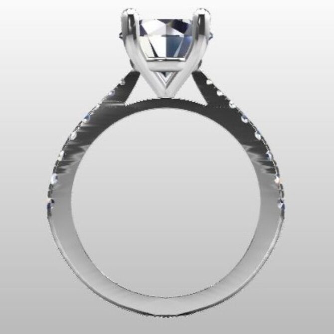 Custom Made Round Cut Side Stone Engagement Ring SB3394 image 3