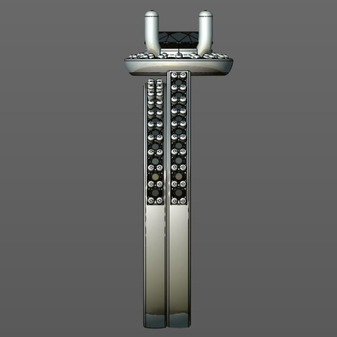 Custom Made Round Cut Side Stone Engagement Ring and Diamond Set Wedding Ring SB3398 image 4