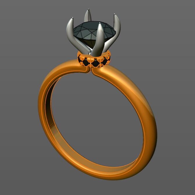 Custom Made Round Cut Solitaire Engagement Ring SB460 image 2